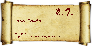 Masa Tamás névjegykártya